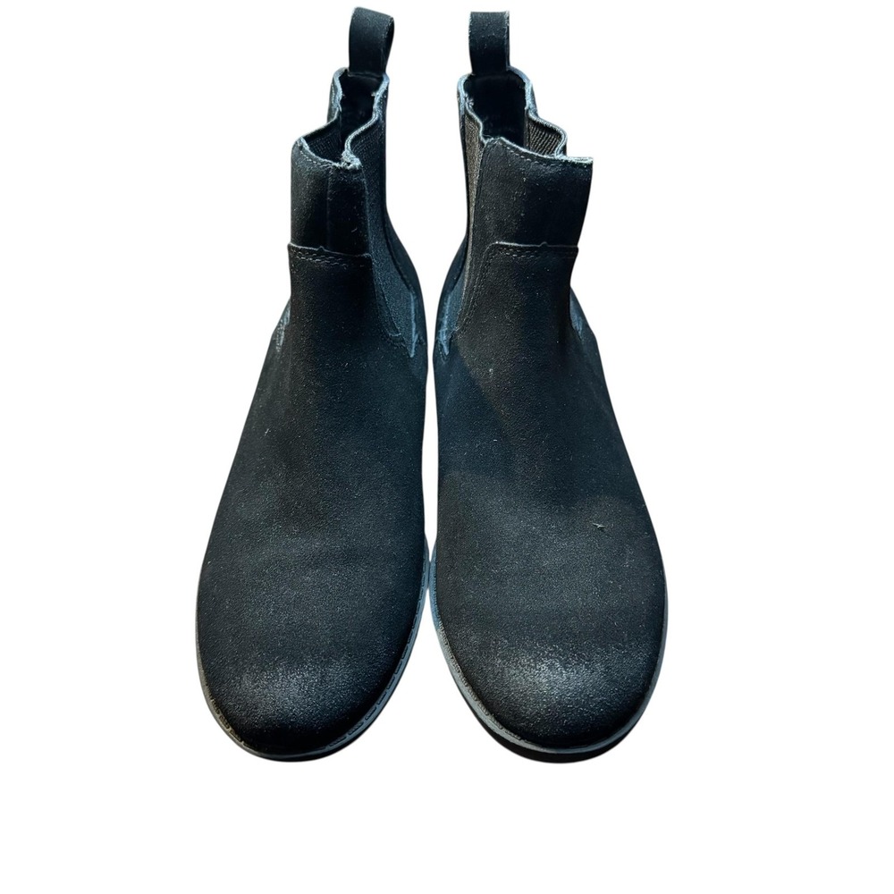 b.o.c Chelsea Boots Womens Size 8 Black Leather Upper Memory Foam Ankle Pull On